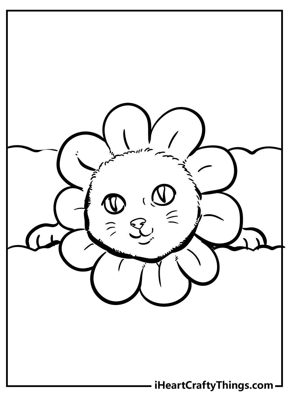 easy cat coloring sheets