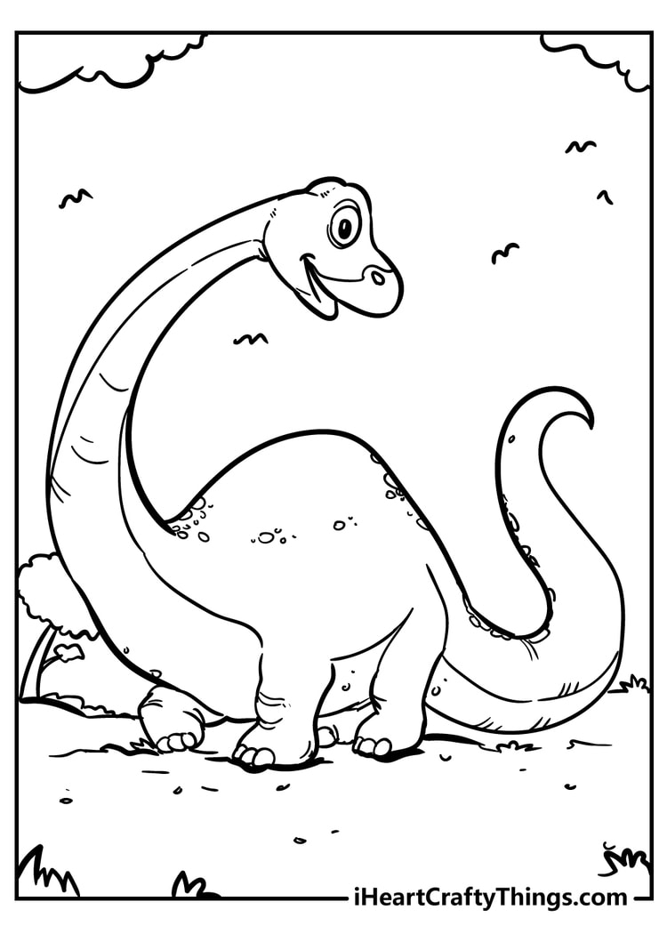 free dinosaur coloring page