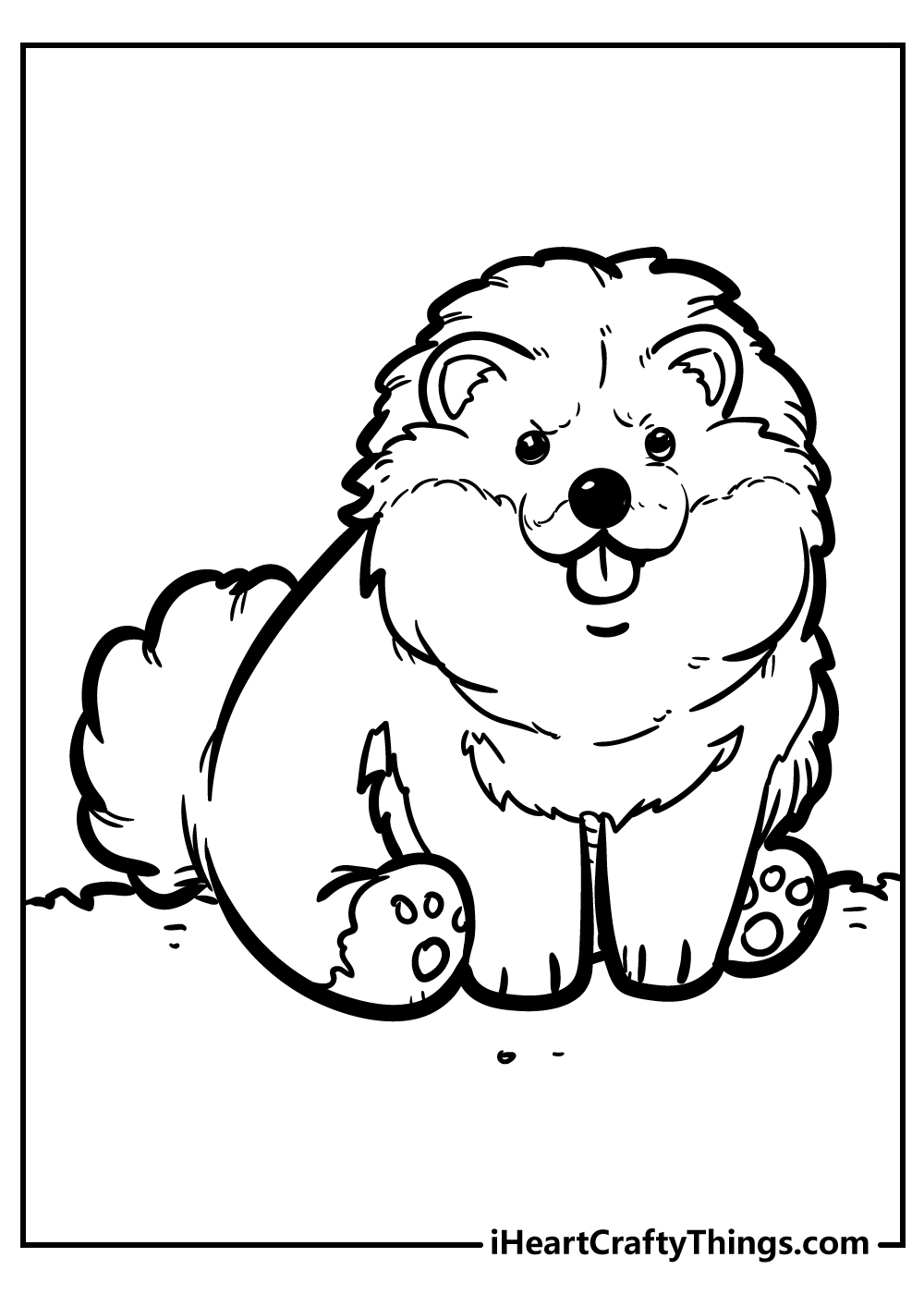 Dog Coloring Book, 20 Adorable Pictures to Print for Children's