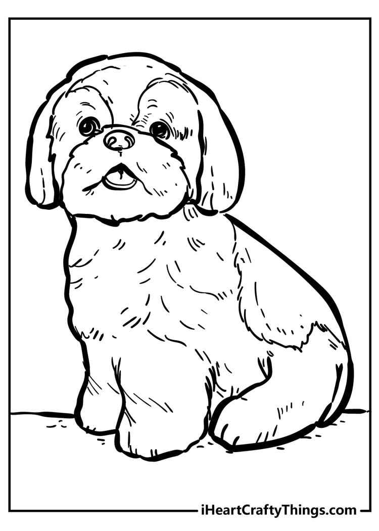 free coloring pages of small dogs