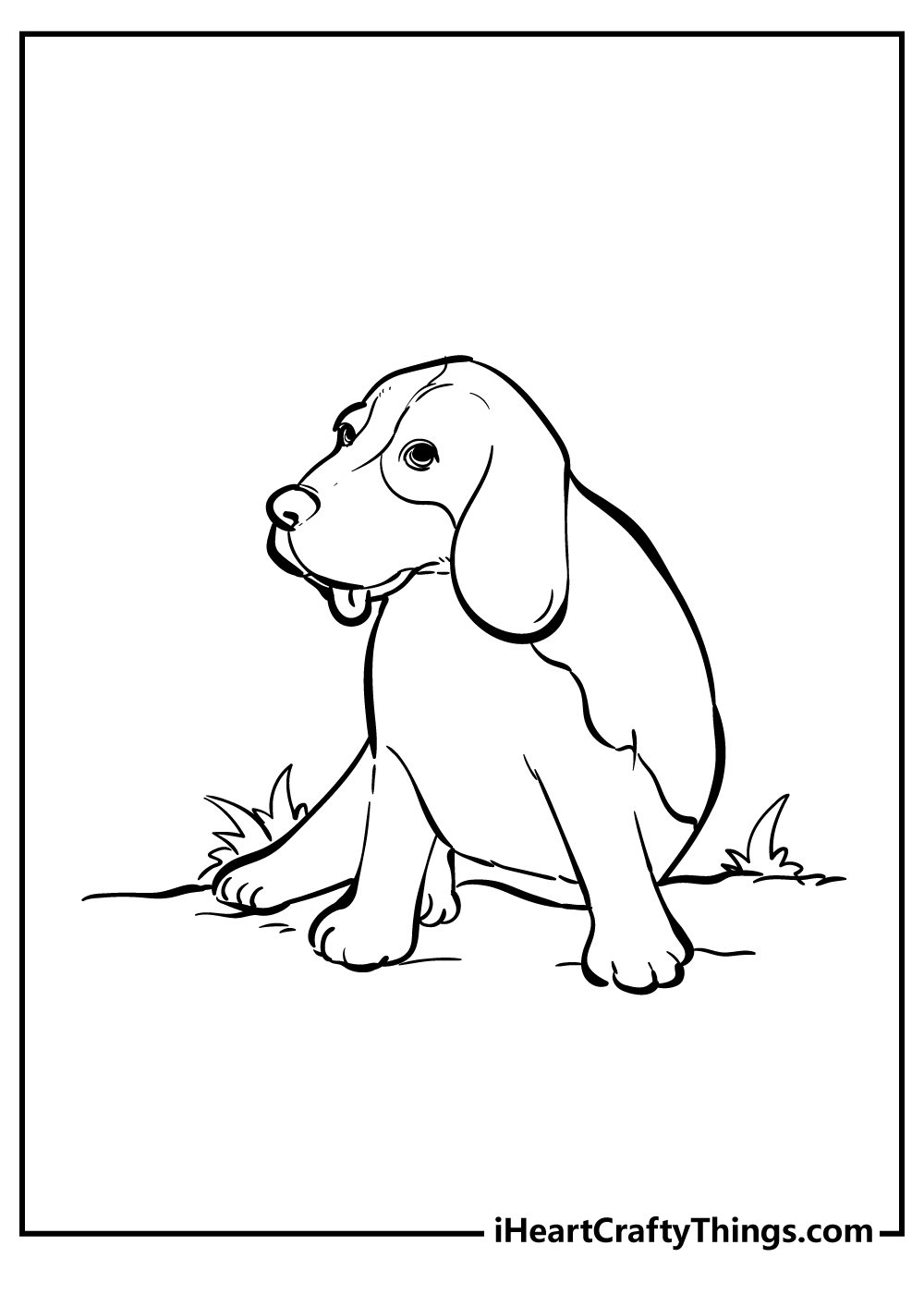 dog coloring book free printable