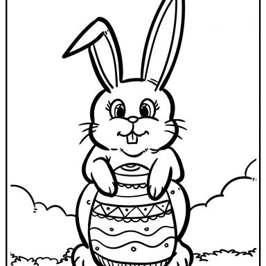 Original And Sweet Rabbit Coloring Pages