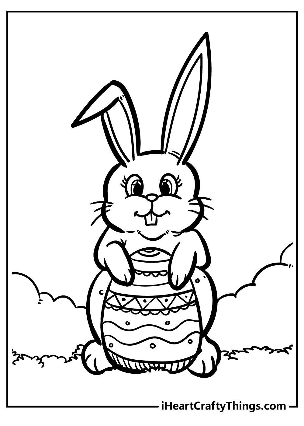 Cutest Printable Easter Egg Craft Template & Egg Coloring Pages