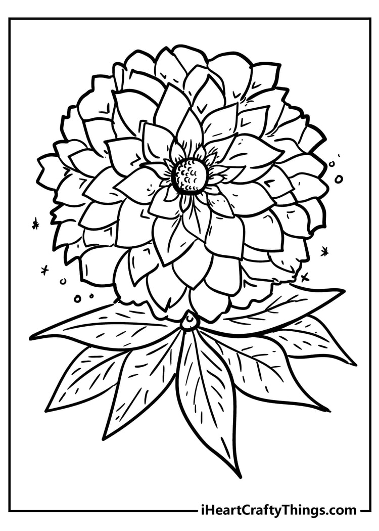 flower coloring book for kids free printable