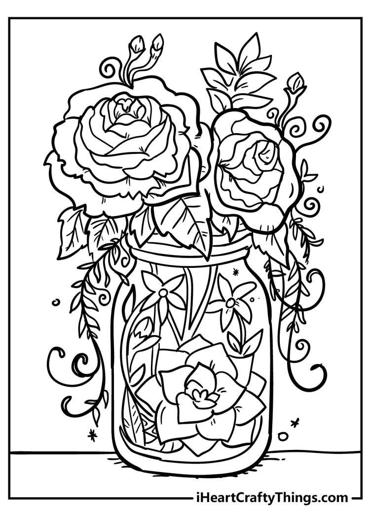 coloring pages of flowers online