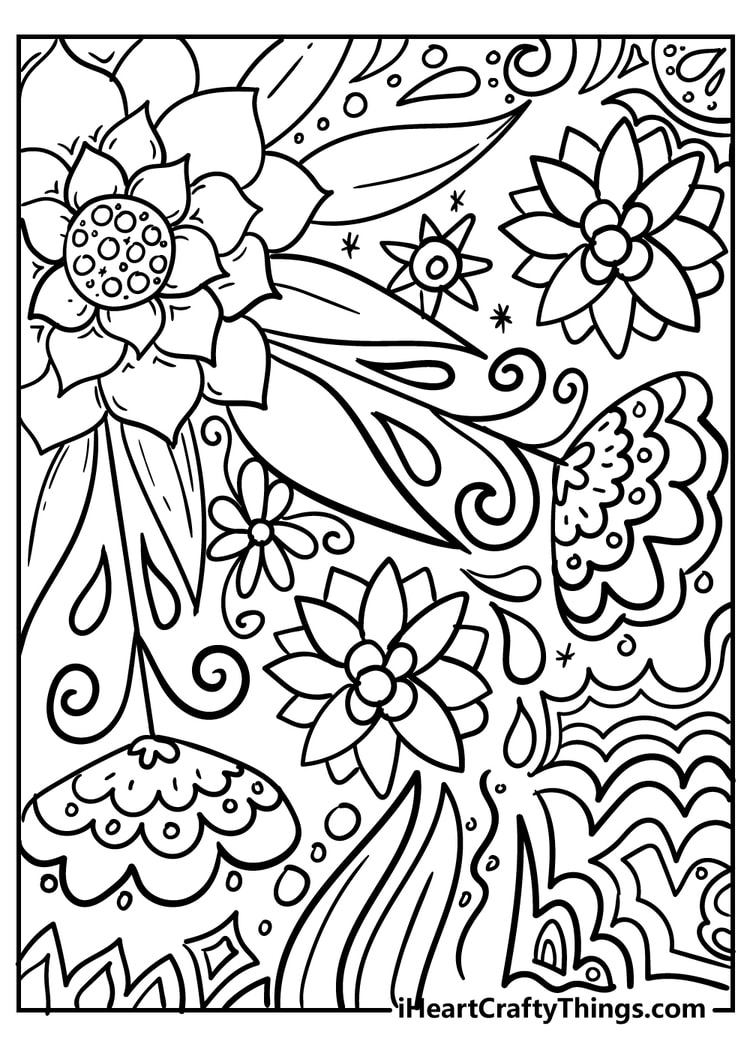 New Beautiful Flower Coloring Pages - 100% Unique (2021)