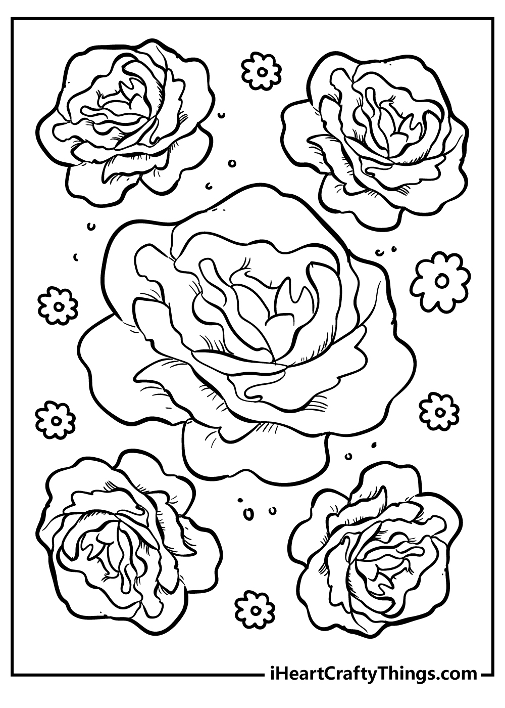 abstract flower coloring page