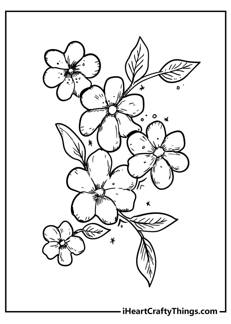 24+ Coloring Pages Realistic Flowers