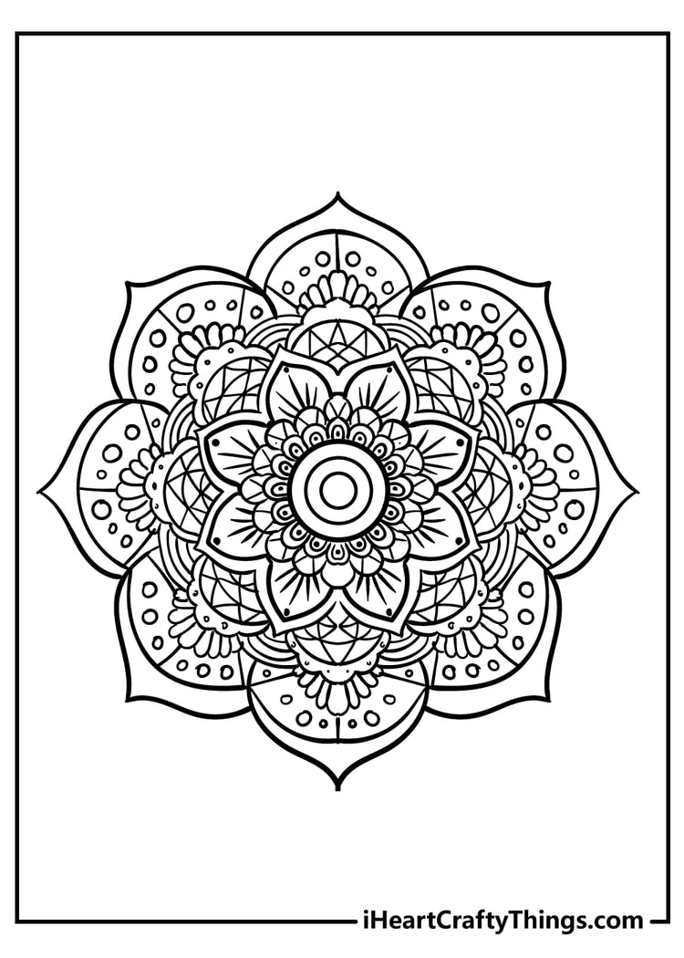 floral pattern coloring pages