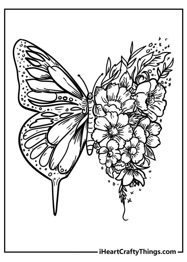 Flower Coloring Pages (100 Free Printables)