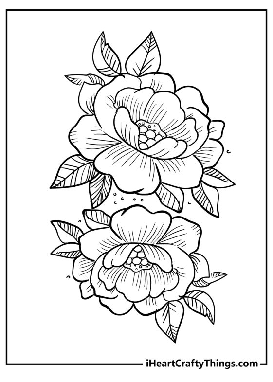 Flower Coloring Pages (100% Free Printables)