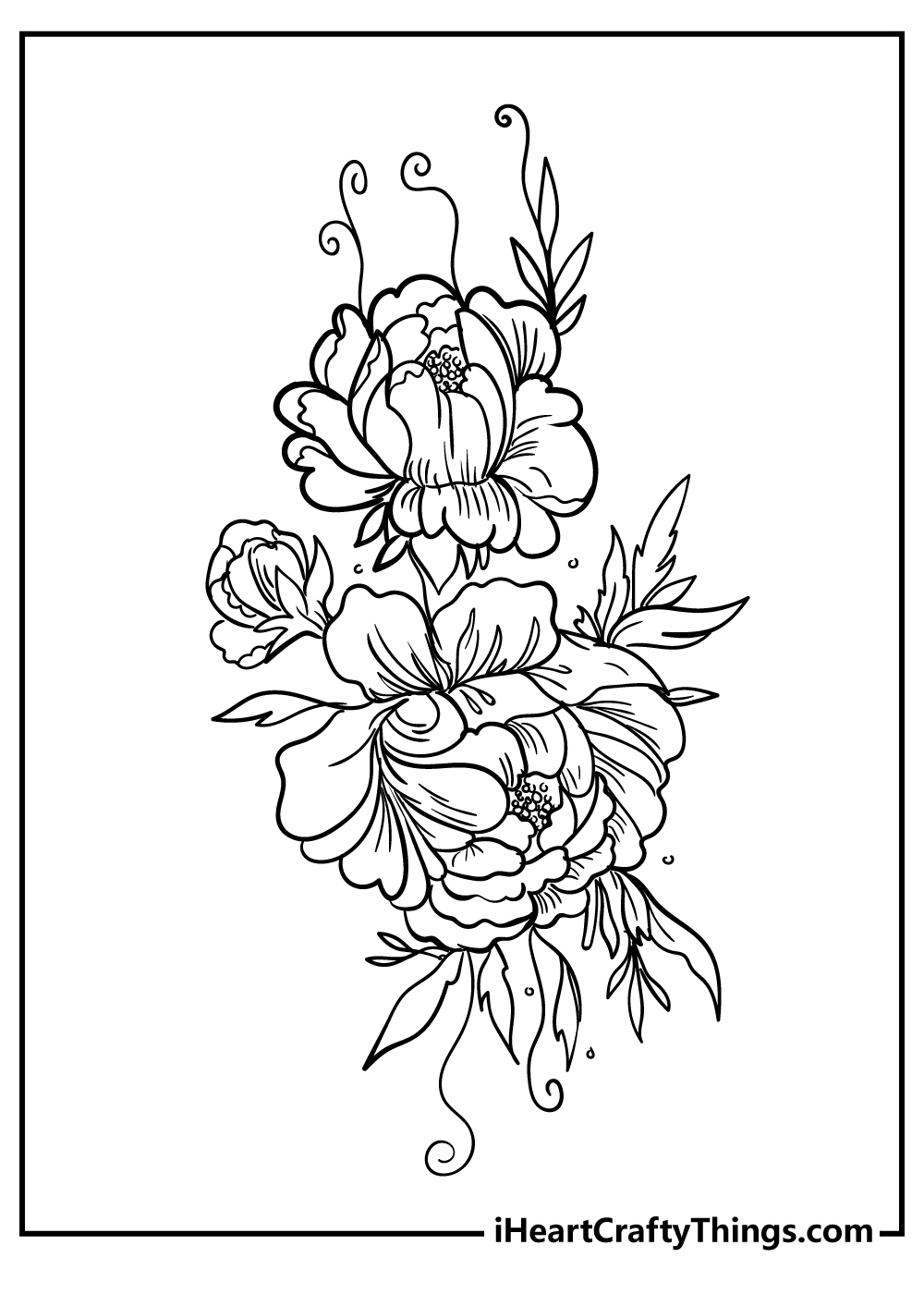 coloring pages flower bouquet