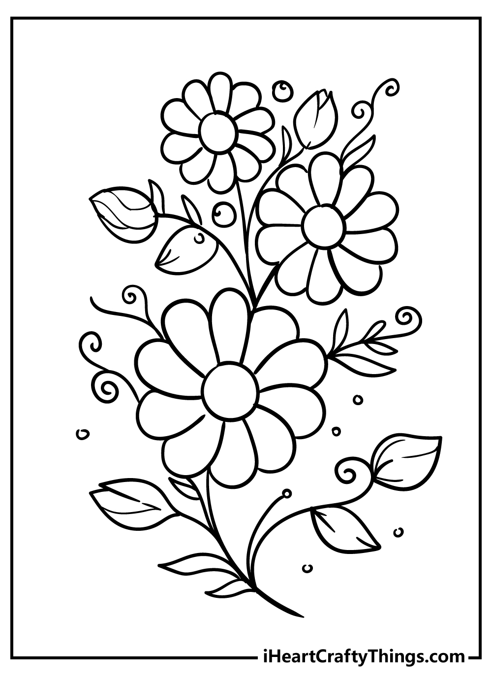 flower coloring sheets for preschoolers