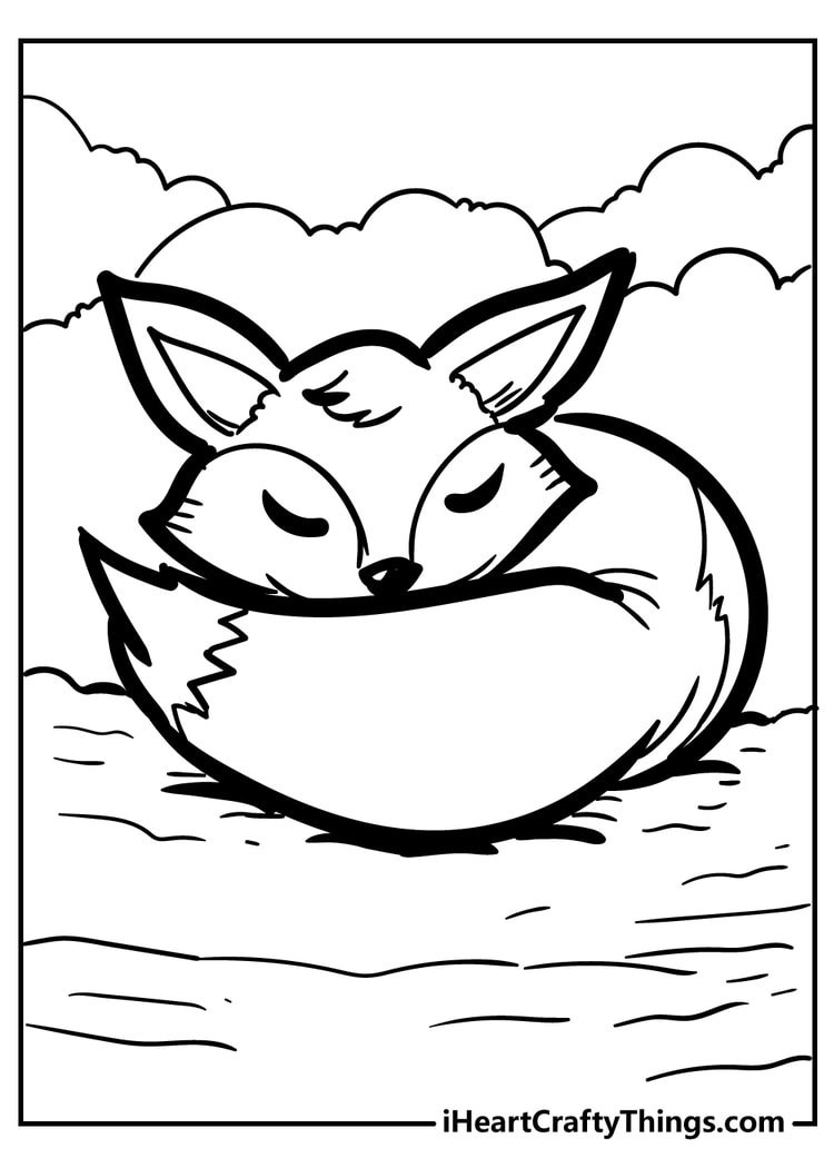 fox coloring pages to print