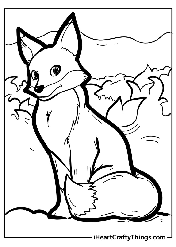 fox coloring pages to print