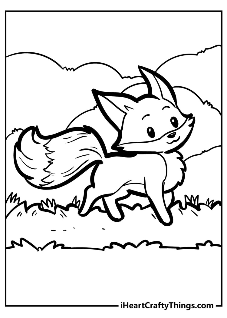 Fox Coloring Pages - 30 Printable Sheets - Easy Peasy and Fun