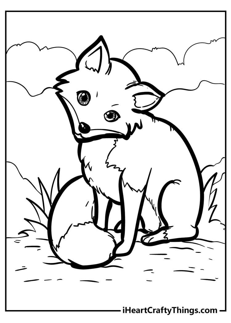 fox coloring pages to print