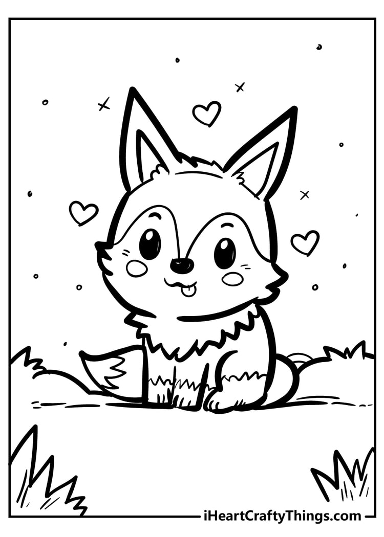 fox coloring page