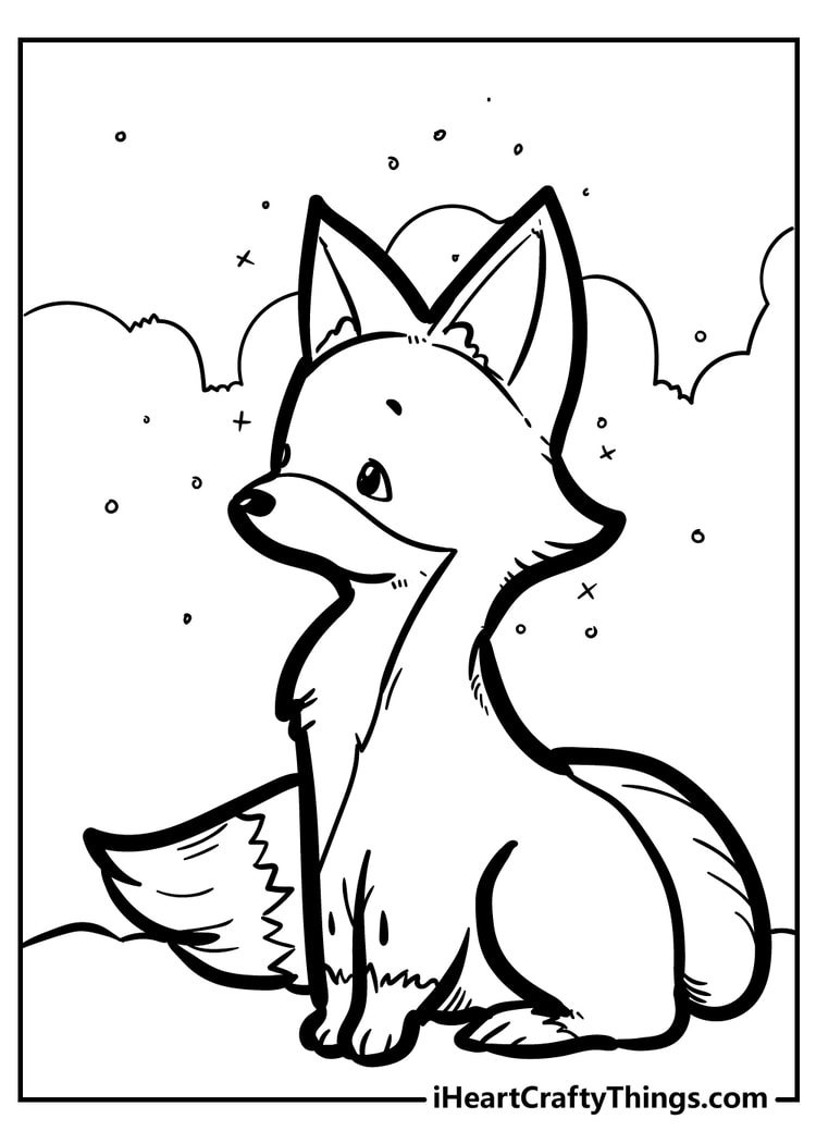 fox coloring pages to print