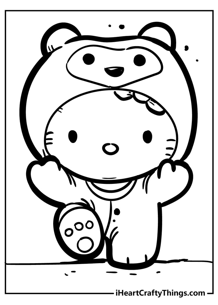 hello kitty i love you coloring pages