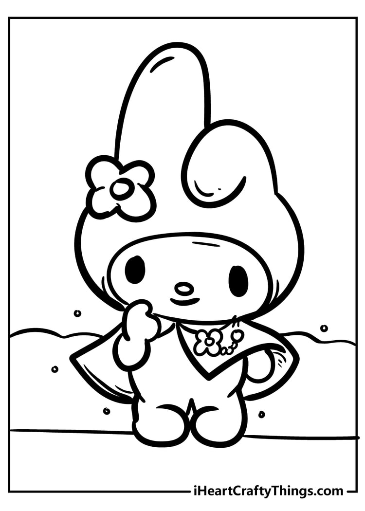 Hello Kitty coloring pages for preschoolers free printable