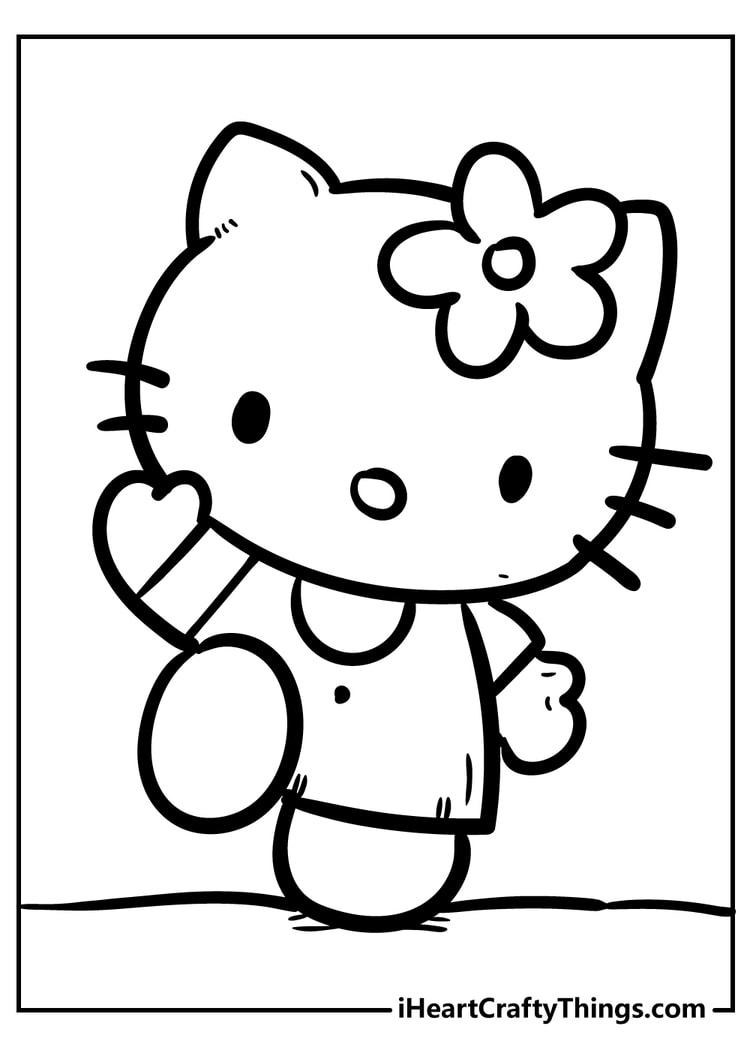 Hello Kitty coloring book free printable