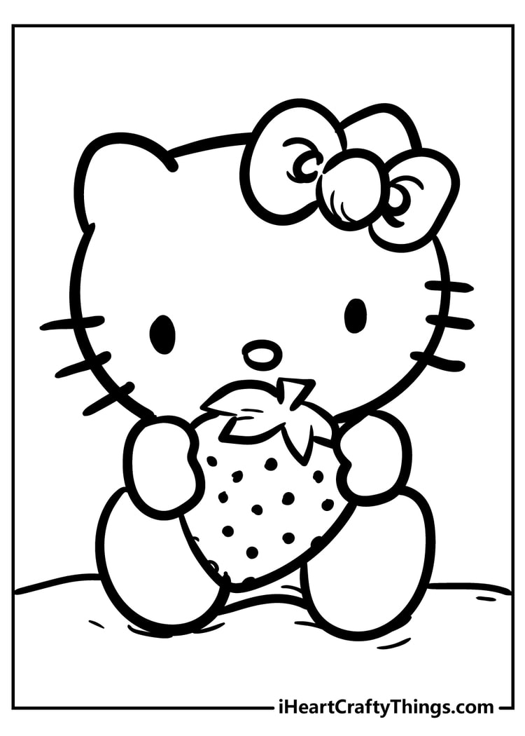 Hello Kitty Coloring Pages   Cute And 20 Free 20