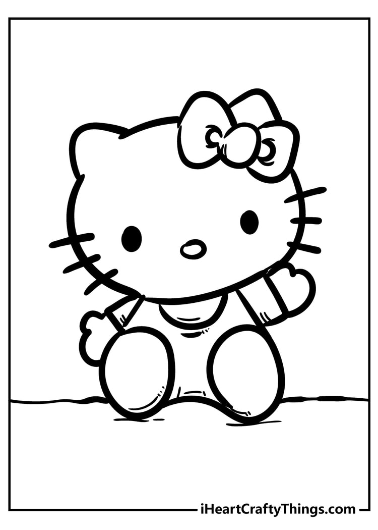 Hello Kitty Easter Coloring Pages / Hello Kitty And Two Easter Eggs