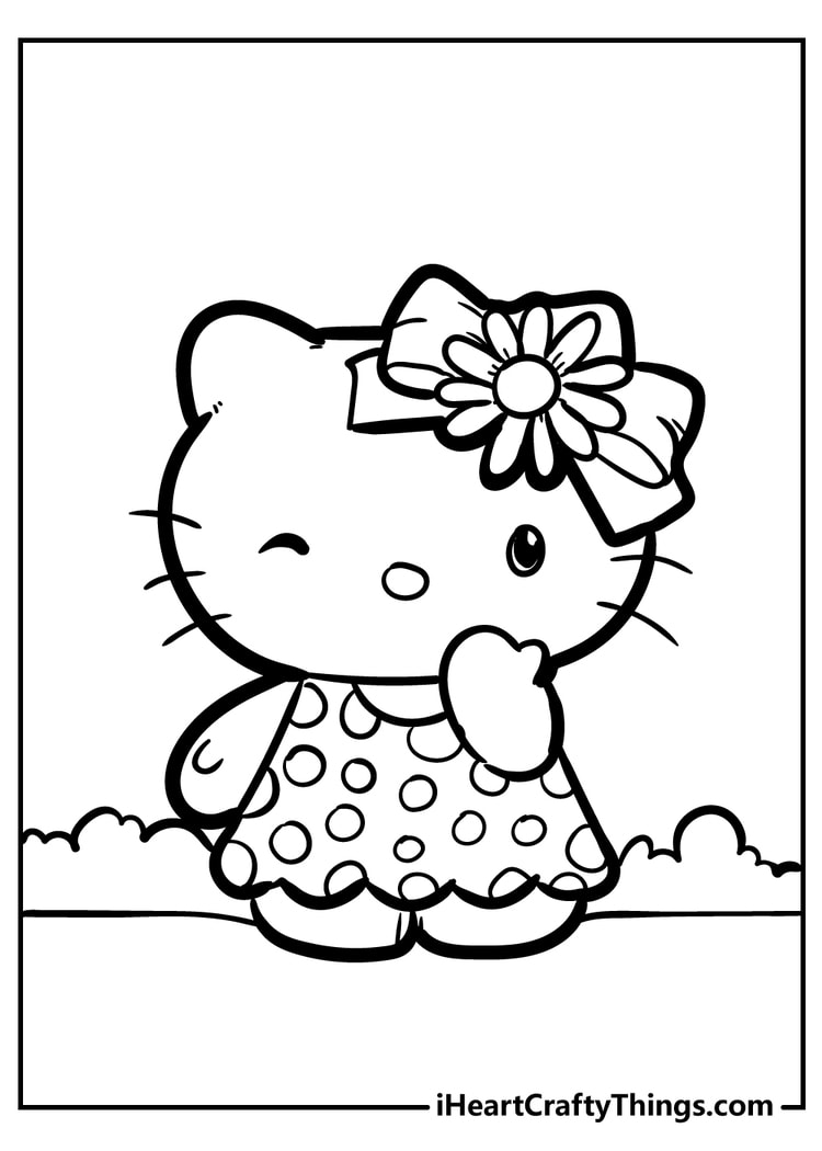 Hello Kitty coloring pages on