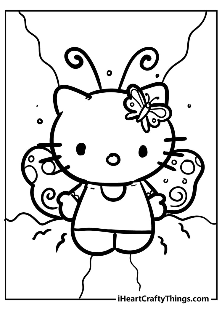 Hello Kitty coloring book for adults free download