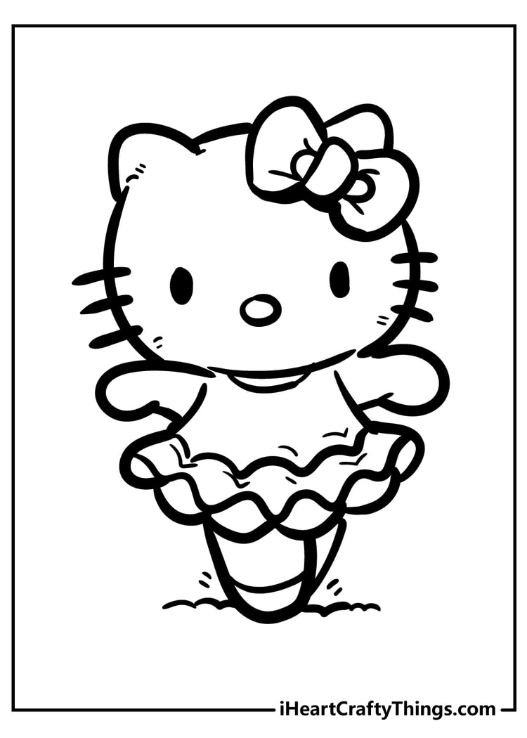 Hello Kitty coloring pages for adults free printable