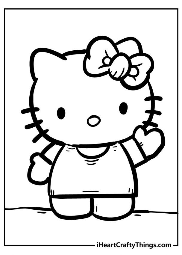 70 Hello Kitty Coloring Pages For Kids (Free PDF Printables)