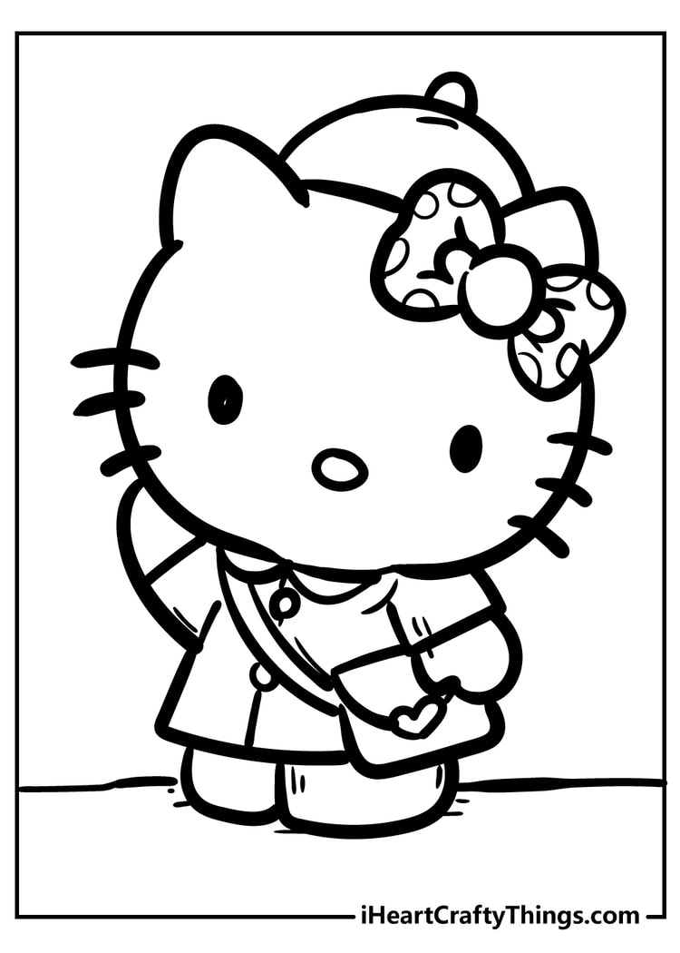 Cute And Sweet Hello Kitty Coloring Pages  Hello kitty colouring pages,  Hello kitty coloring, Kitty coloring