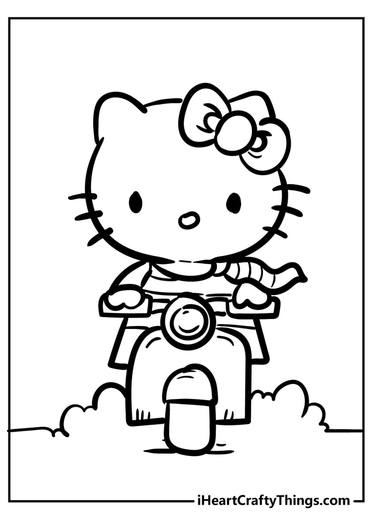 Hello Kitty coloring pages free pdf download