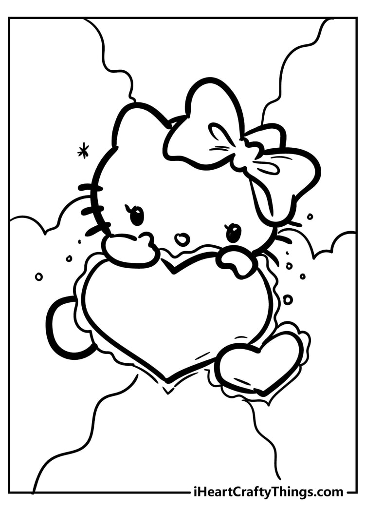 Hello Kitty coloring pages free pdf download