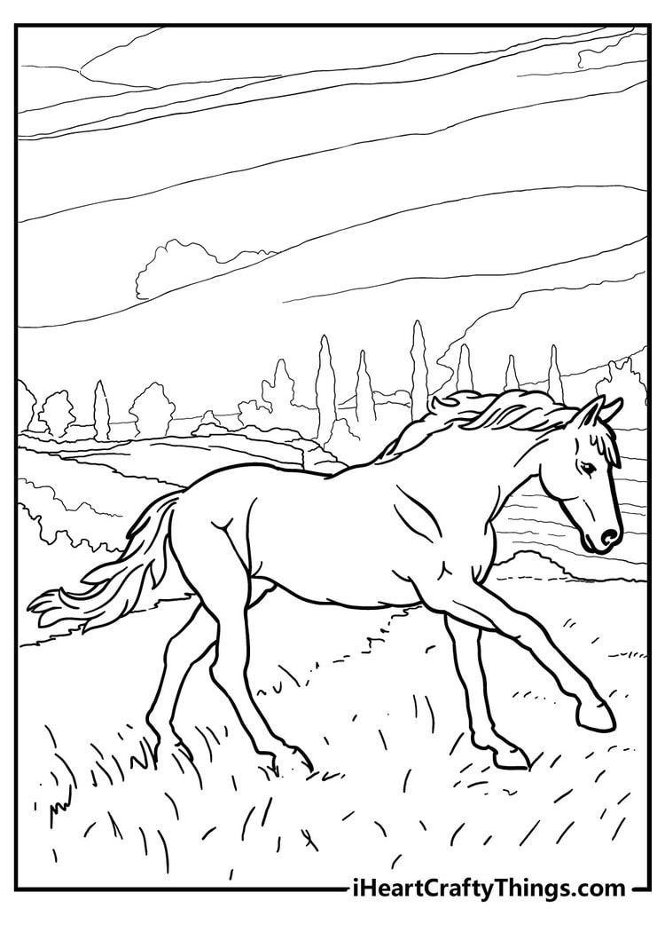 horse coloring pages for teenagers