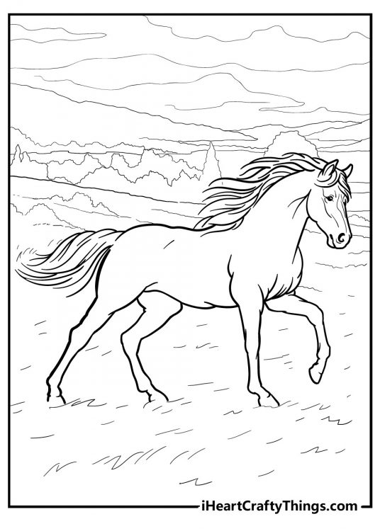 Unique Horse Coloring Pages