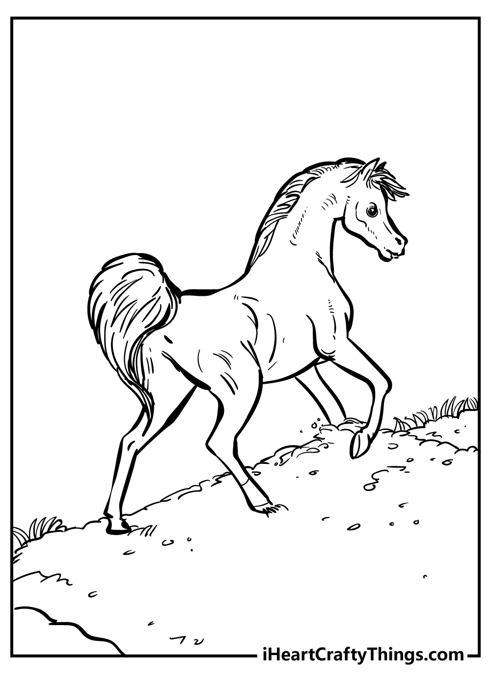 Unique Horse Coloring Book free printable