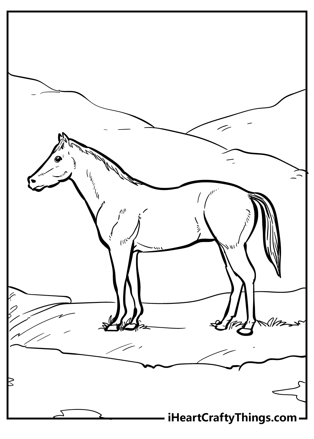 Charming Unique Horse Coloring Pages free printable