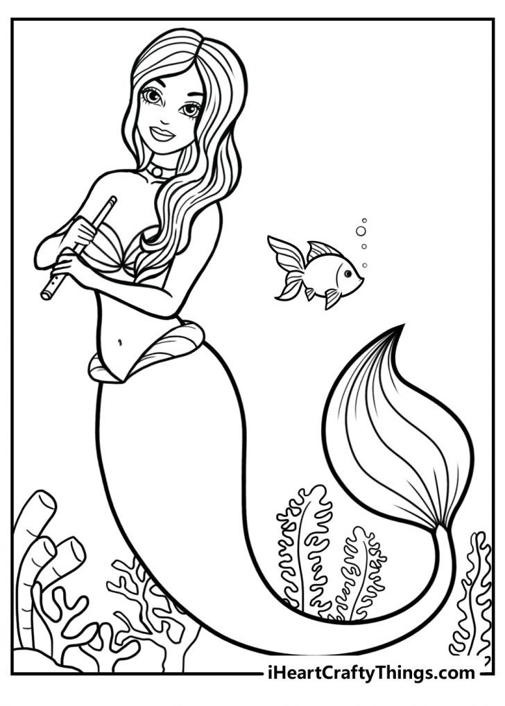 50 Mermaid Coloring Pages (Free To Download PDF Printables)