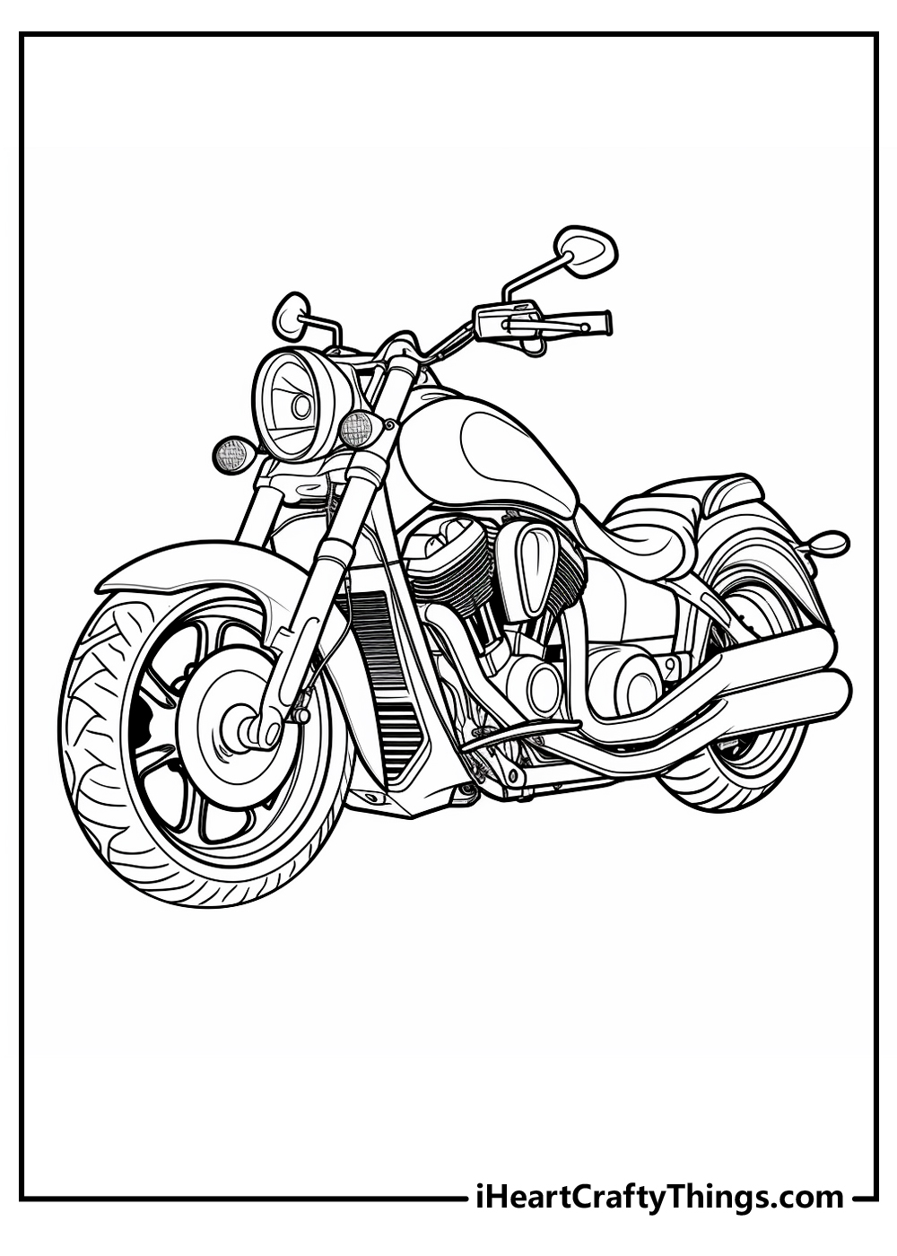 motorcycle free coloring printable