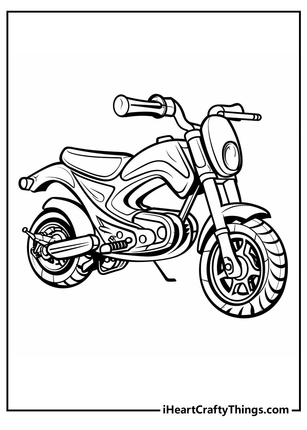 new original motorcycle coloring printable