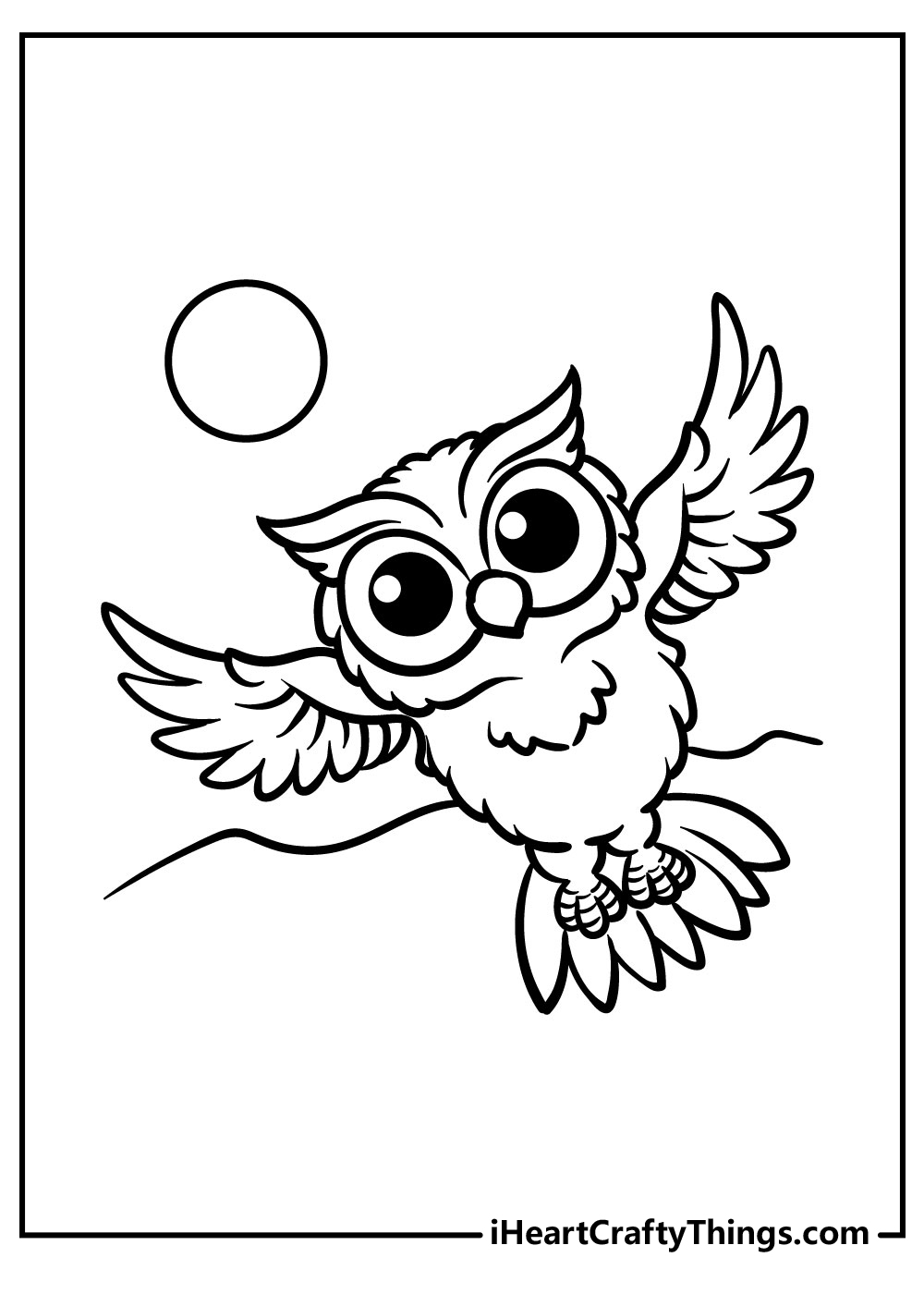 printable owl coloring page