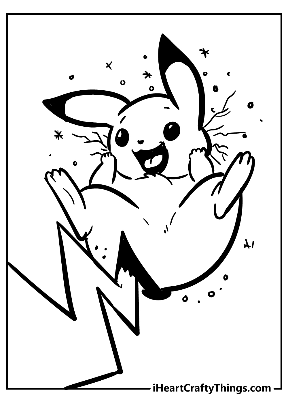 how to draw pikachu attacking