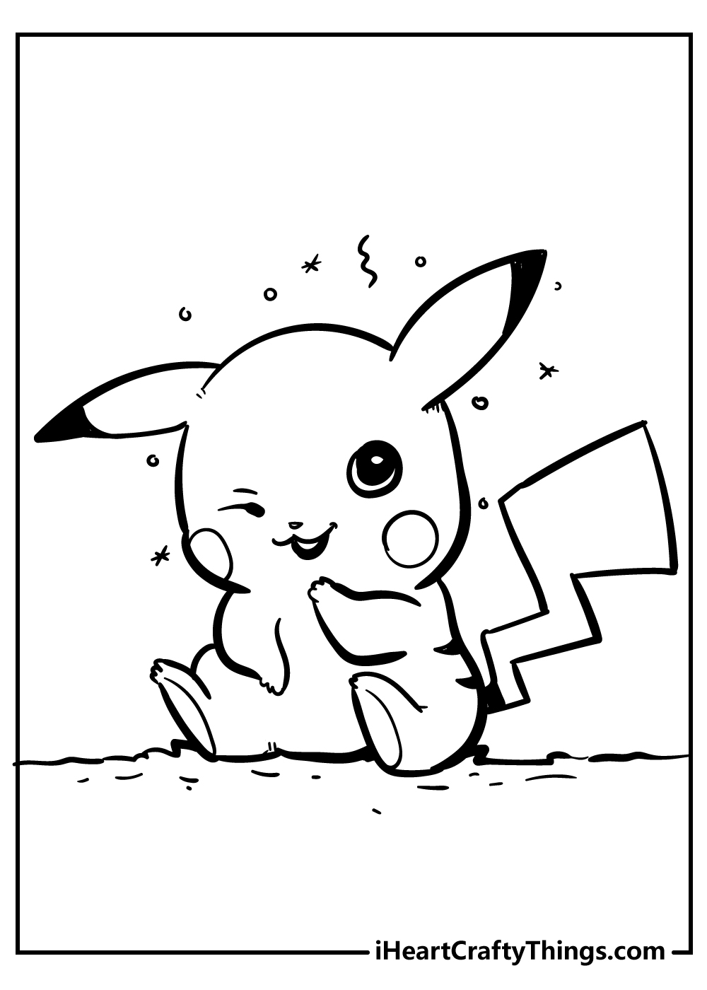 Pikachu Pokemon coloring page, Free Printable Coloring Pages