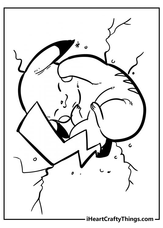 Powerful Pikachu Coloring Pages