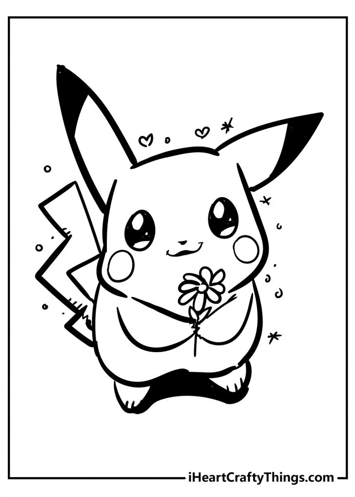 among us pikachu coloring pages