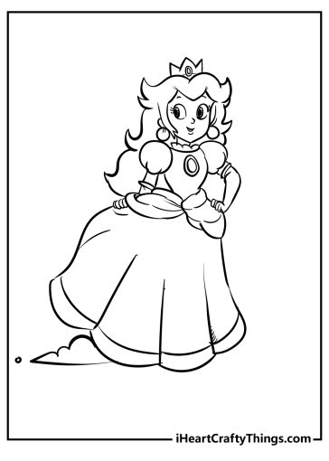 25 Princess Peach Coloring Pages (100% Free Printables)