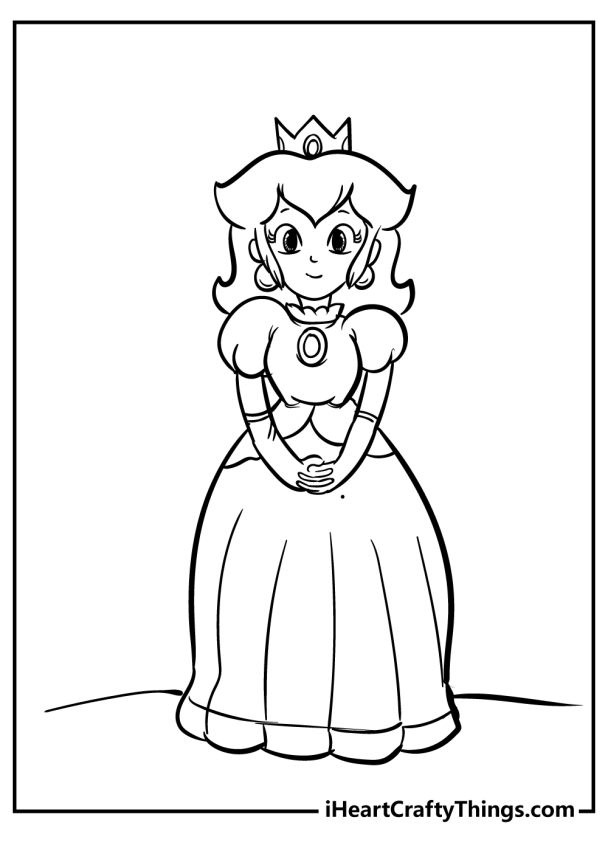 25 Princess Peach Coloring Pages (100% Free Printables)