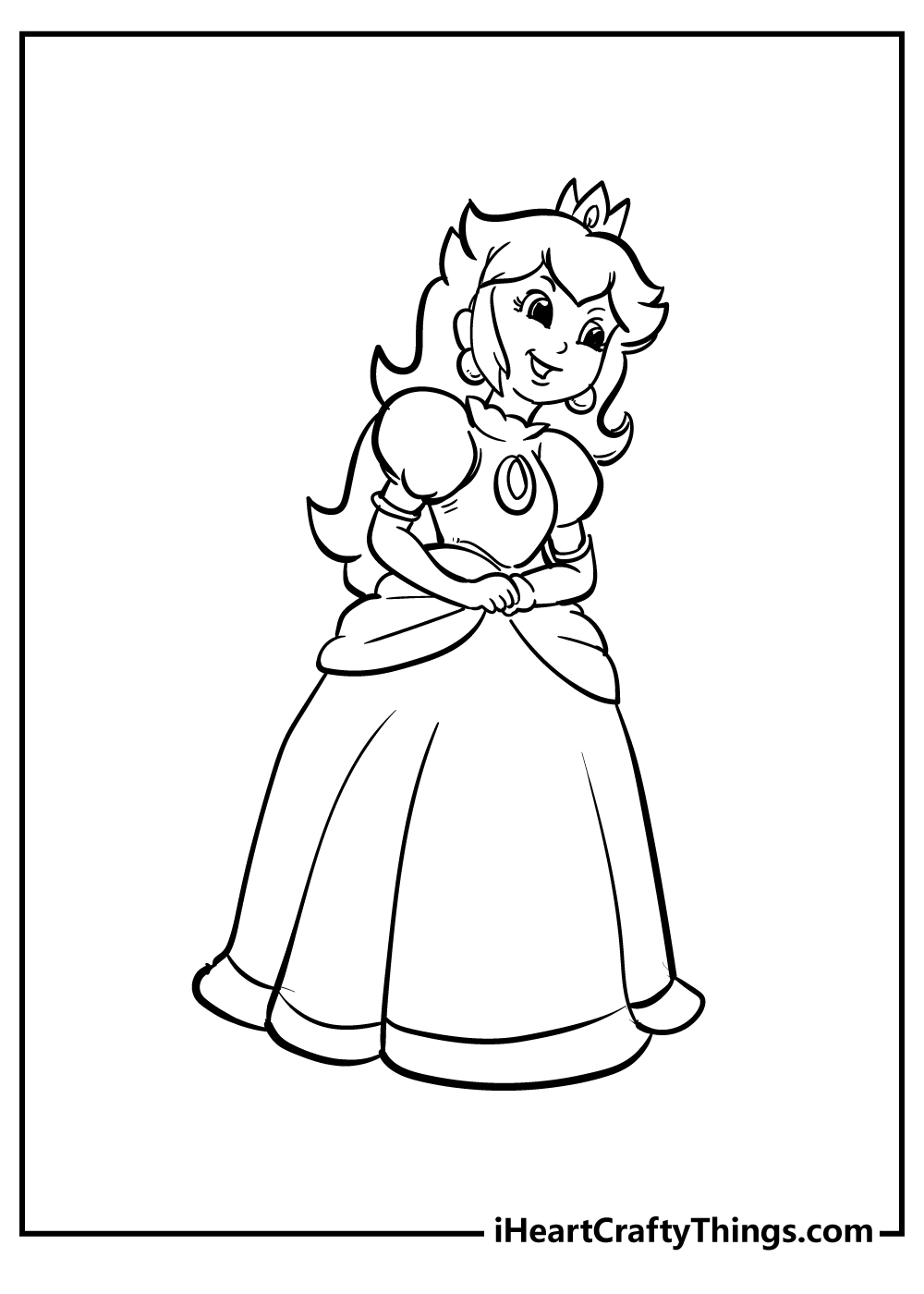 Princess peach castle coloring page